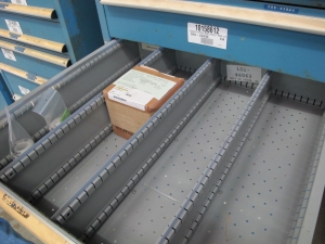 LISTA HEAVY DUTY 10-DRAWER PARTS CABINET W/ CONTENTS (W-44) LOADING & HANDLING FEE $25-